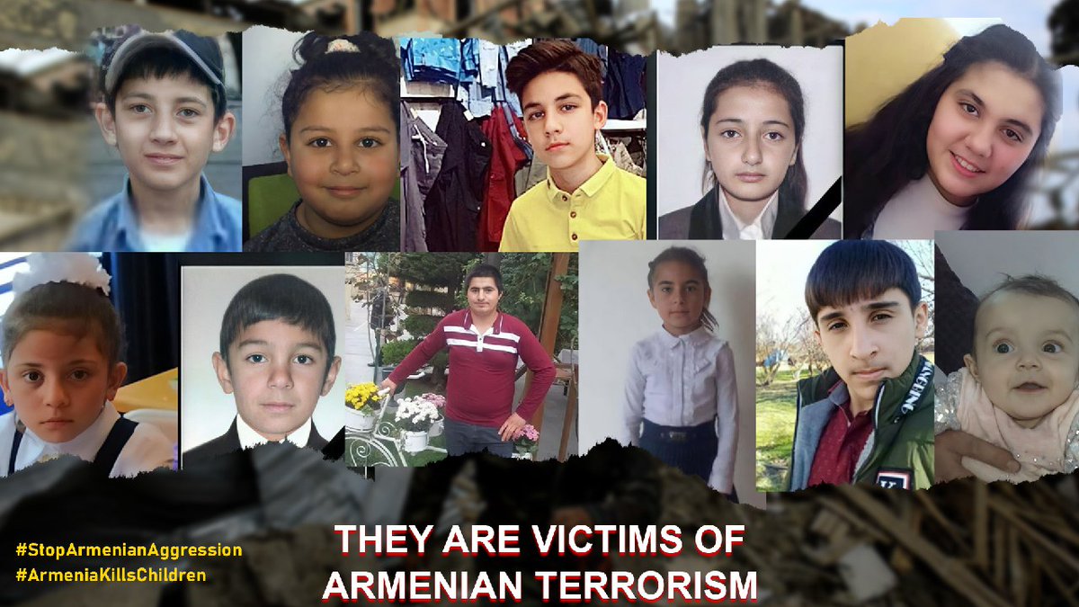 hbrinfobe's tweet photo. Les enfants innocents azerbaïdjanais tués lors des attaques arméniennes perpétrées contre des villes non-concernées par la zone de conflit.
#HautKarabakh
#StopArmenianAgression
#ArmeniaKillsChildren
#ArmeniaKillsCivilians
#Armenie #Armenia #KarabakhisAzerbaijan https://t.co/Rbfvn7EHRw