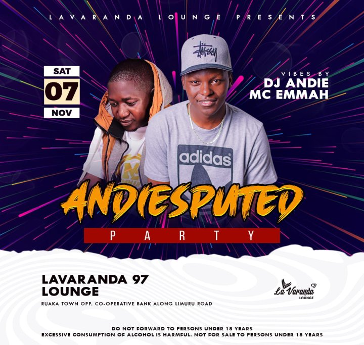 WeaverBirdLtd's tweet photo. DJ ANDIE LIVE at Ruaka , Lets hook up this time on the ground , pale Lavaranda Lounge π€π€π€π€
#MusculitySaturday
#TheMorningAfter
Southampton
#MisakatoYaSato
#KBCWeekender
#CountryMusic
Happy Sabbath
Everton
Welcome To Kenya
#Elections2020Results
#TrumpIsLosing https://t.co/0m8l8PKpW4