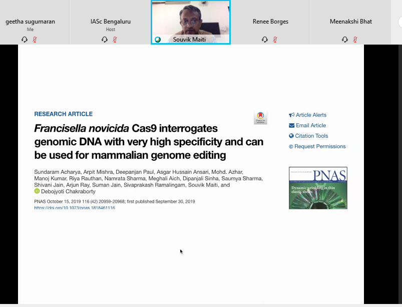 IAScBng's tweet photo. Souvik Maiti, CSIR-IGIB, discuss the new diagnostic platform developed by his group for #genetic disorders like sickle cell #anemia. FELUDASCDscd - FnCas9 editor linked uniform detection assay
Watch: https://t.co/FFnSzQBRME
#86AM @IndiaDST #COVIDー19 @IGIBSocial https://t.co/tnnXTBrGP5