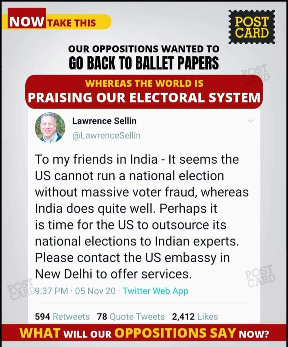 US, It’s high time you outsource your Elections to India!!!!