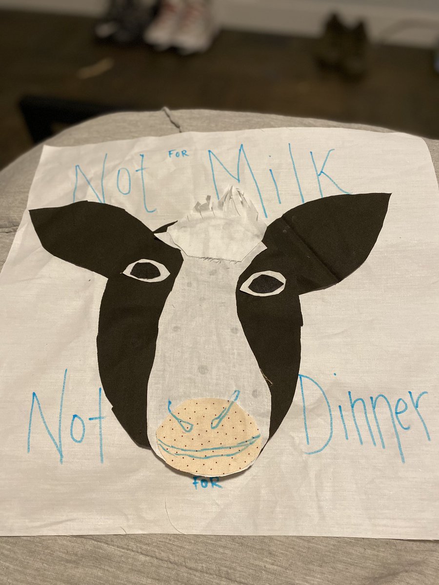 #AnimalRights #AnimalAbuse #community #vegetarian #sjsa #textileart #textile #sustainability #quilting #youth #embroidery