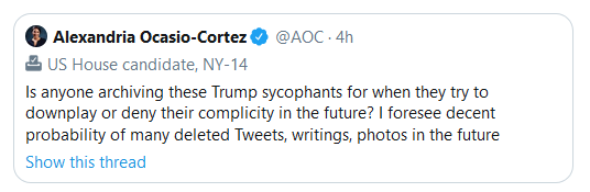 I saw this tweet from AOC: