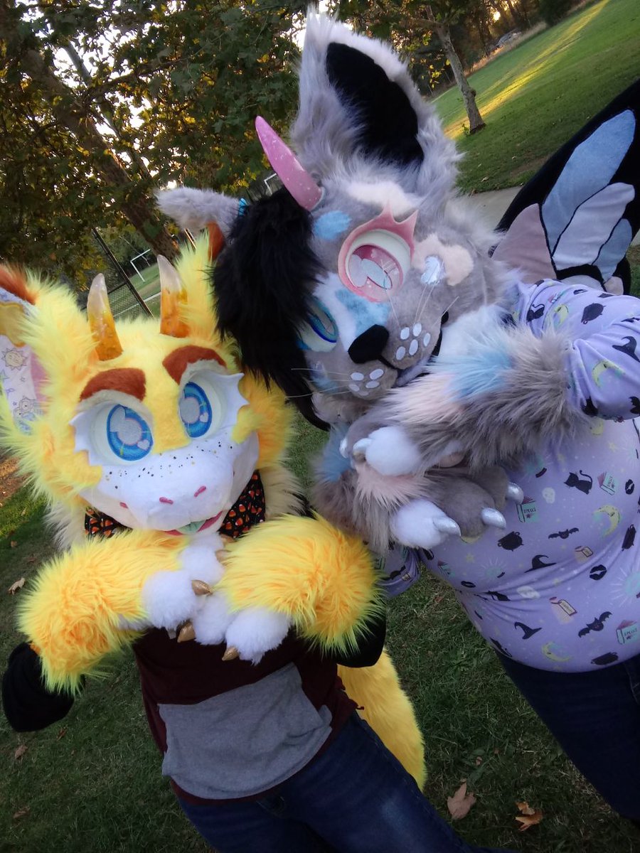 FluffAbyss's tweet photo. Finally got Fable and Elegance together! They are so pretty ♡ #FursuitFriday

Fable belongs to @PrussianGala 

Elegance belongs to me

Both suits made by @kawaiimonofurs 

📷 by @KikiPupper https://t.co/xvSZ8UJZqW