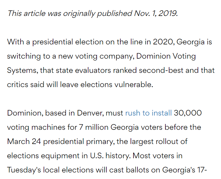 couldn't they have at least gone with something a little more subtle than "Dominion Voting"  https://www.ajc.com/news/state--regional-govt--politics/georgia-bets-new-voting-system-amid-high-stakes-election/XVR7Jw5i1J7MiZ11O8xUZK/ https://www.clintonfoundation.org/clinton-global-initiative/commitments/delian-project-democracy-through-technology