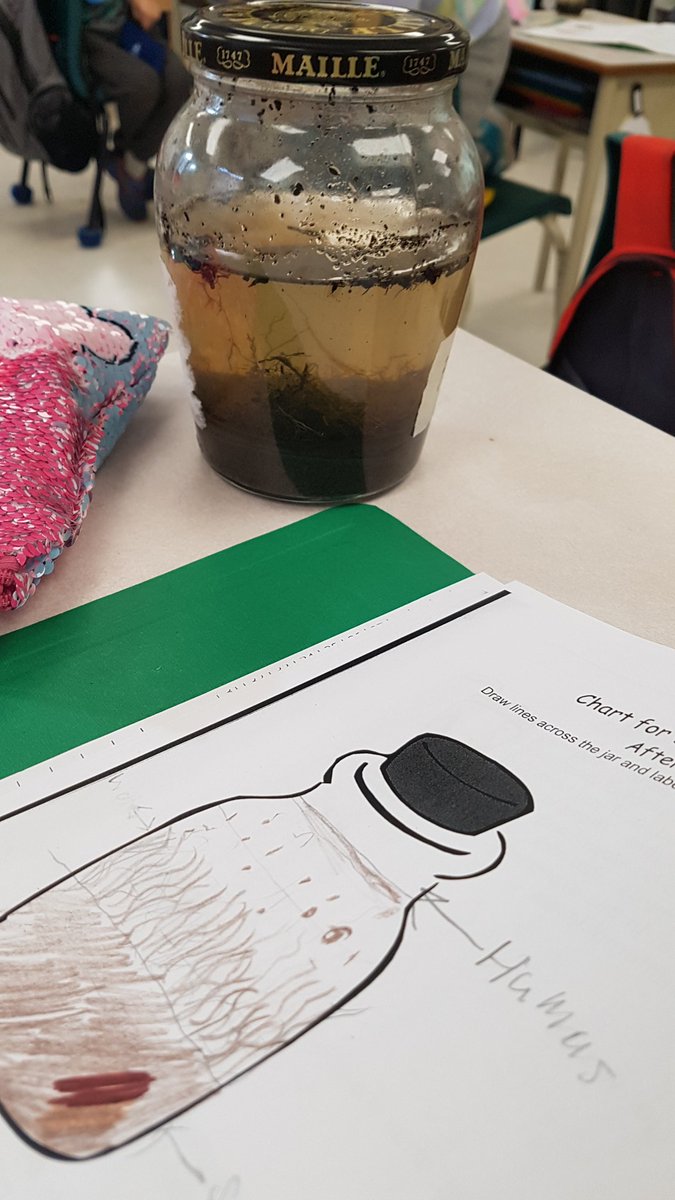 ginghamclass's tweet photo. Checking out the components of soil through science experiments! https://t.co/qHji3hAIx1
