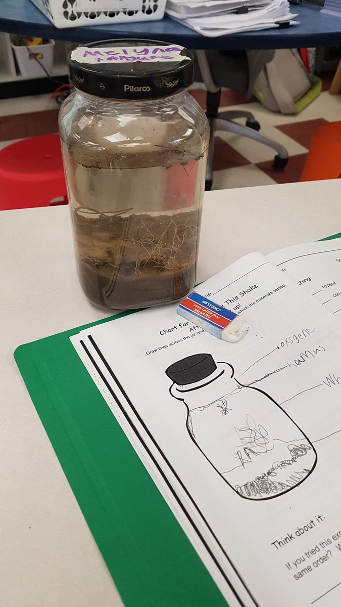 ginghamclass's tweet photo. Checking out the components of soil through science experiments! https://t.co/qHji3hAIx1