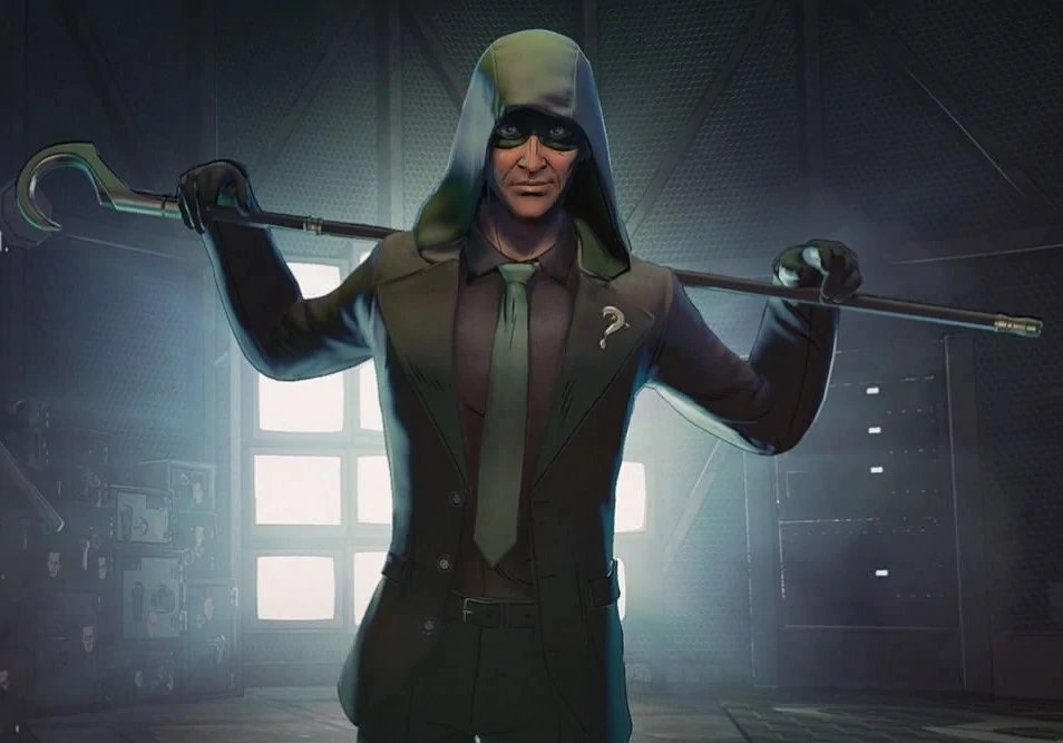Another classic Riddler trait is a weaponized question mark cane. It would be interesting to see them adapt the homemade gun cane Brian Wells used in the bank heists. Although it might be a bit too impractical for this Riddler.