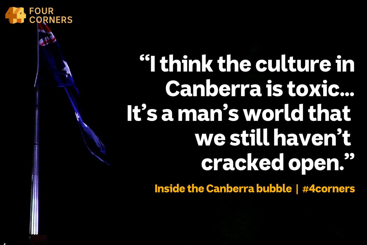 for example, a report on “toxic” culture in “Canberra”. Why? Why not the toxic misogyny of the Morrison government, which is led by a massively toxic misogynist, something no political journalist called out during his toxic and misogynist election campaign.