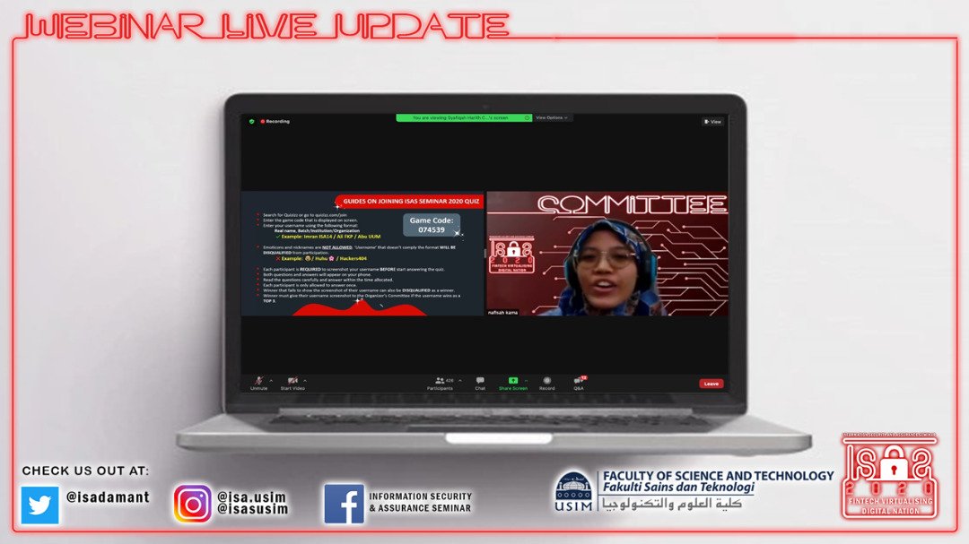 IsAdamant's tweet photo. LIVE UPDATE FOR ISAS20!
 
Exciting Quizziz Contest is happening now! 

Stay tuned with us for more updates on ISAS20! 

Join us on another platform: 

📽️ Youtube Live:  https://t.co/oOqFOi5Ql3

#ISAS2020
#FINTECH 
#VIRTUALISINGDIGITALNATION#ISAS2020 https://t.co/d6PoezuChc