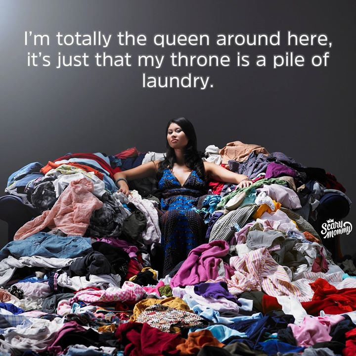 Hmmm, a throne of fresh clean diapers actually doesn't sound too bad! (I definitely prefer diaper laundry to clothes laundry!)