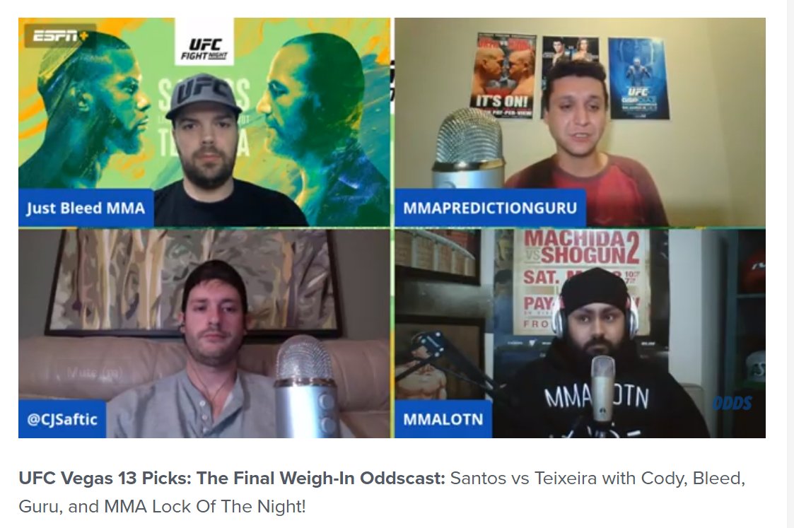 odds110's tweet image. The #oddssquad breaking down the main event exclusively on odds.com LIVE. 
#MMATwitter 
#UFCVegas13 

Get paid in full on Saturday! 
odds.com/ufc/ufc-vegas-…