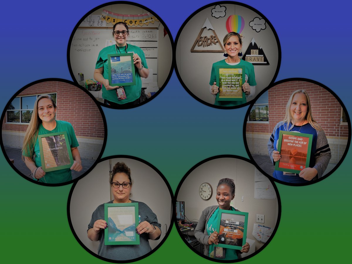 KirkElementary's tweet photo. Congratulations to these #Adventurous6 in leading our tigers🐯with the qualities of a @CyFairISD teacher and paraeducator. #KirkROAR #KirkAdventure2021 https://t.co/W2MgDlRMNr