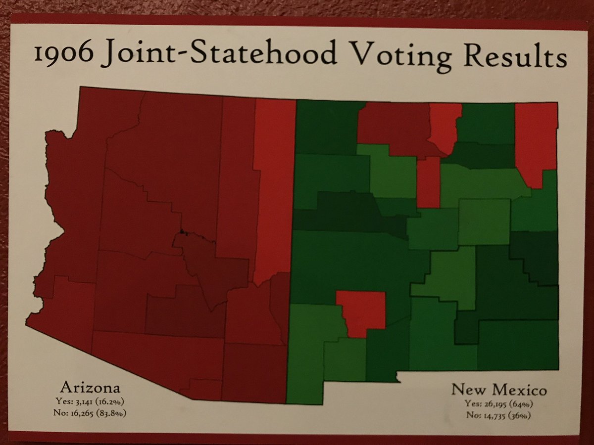 3. Arizona nearly joined the Union as part of New Mexico. In a referendum, New Mexicans were enthusiastic about the plans. But Arizonans did not agree and voted to join as a separate state. No offense New Mexico!