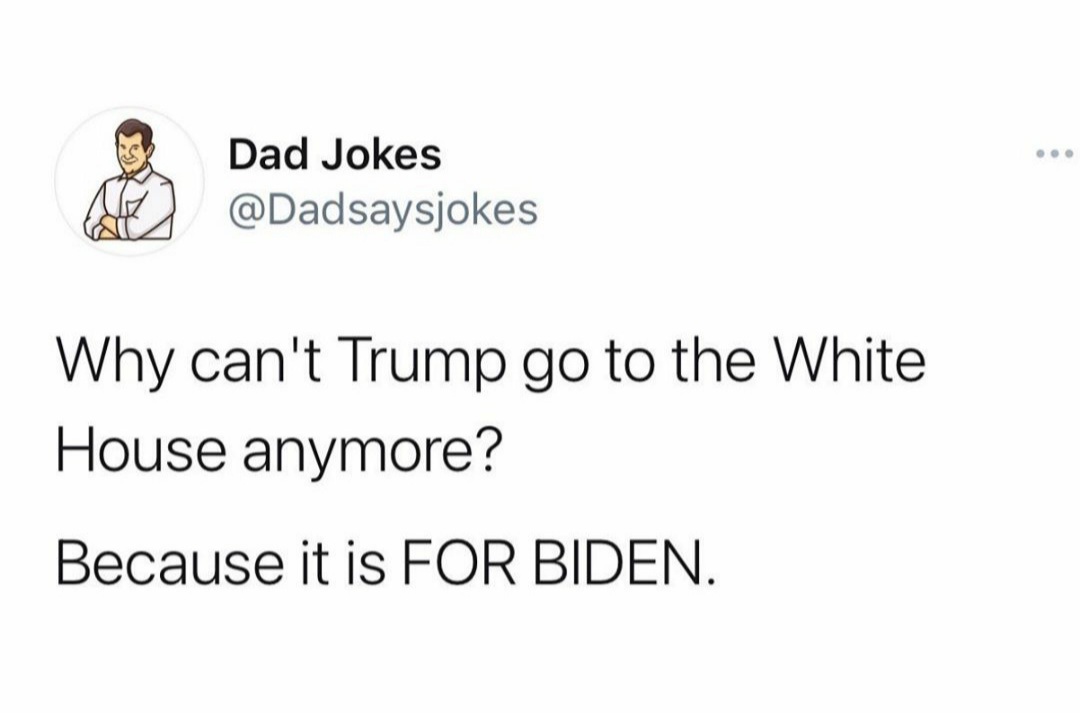 ChauDave's tweet photo. When Dad jokes get political 😆 #USElectionResults2020 https://t.co/4OG0gVoEfF