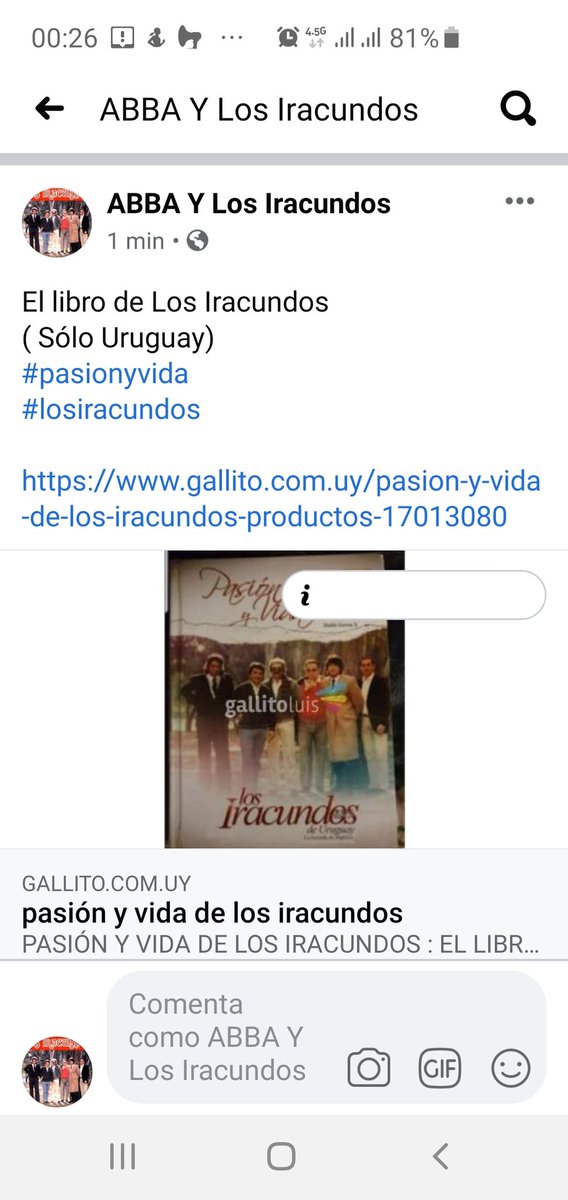 LosAbba's tweet photo. El libro de Los Iracundos
( Sólo Uruguay)
#pasionyvida
#losiracundos
 https://t.co/mDYq2oTlHU https://t.co/EgpUIQNwLE