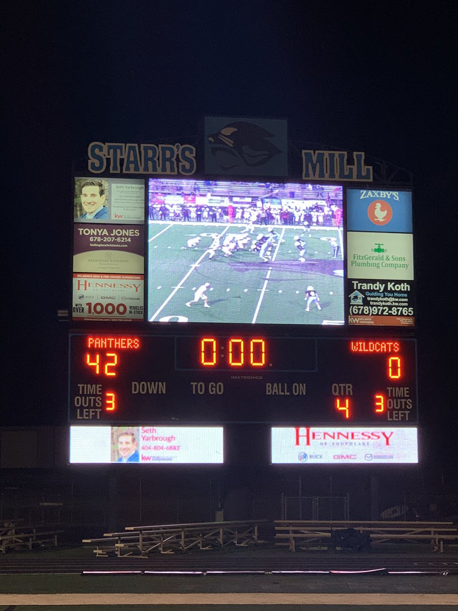 CoachEnloe's tweet photo. THE Starrβs Mill football team with ANOTHER #ShutOut vs Whitewater tonight! Offense put up HUGE numbers! Proud of the boys! #ProudCoach #SMPantherPride πππ https://t.co/ushfnrjzN8