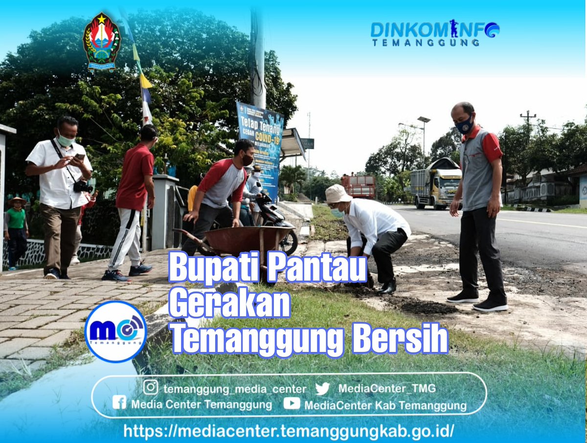 Gerakan Temanggung Bersih yang dilaksanakan pada Tanggal 6 dan 8 November 2020 serentak di seluruh kecamatan di Kabupaten Temanggung. Bupati Temanggung melakukan peninjauan di beberapa kecamatan yaitu Tembarak, Kranggan dan Pringsurat Jum'at (6/8).

mediacenter.temanggungkab.go.id/berita/detail/…