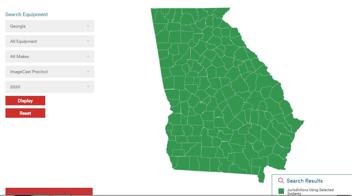 the entire state of Georgia. only Maricopa County in Arizona. nothing in Nevada, nothing in Wisconsin