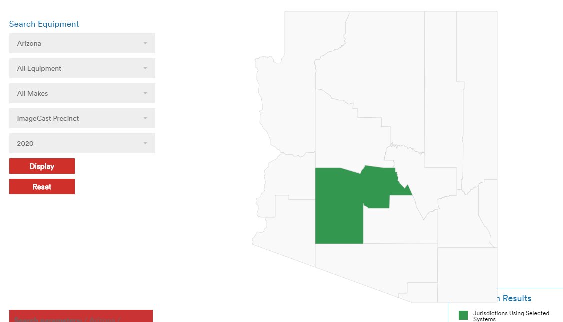 the entire state of Georgia. only Maricopa County in Arizona. nothing in Nevada, nothing in Wisconsin