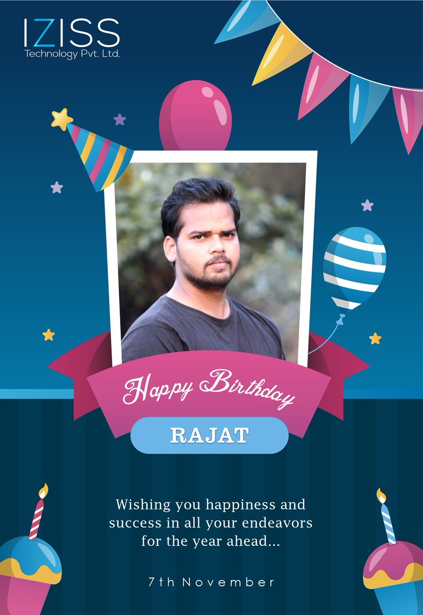 IZISS_TECH's tweet image. Team #IZISSTechnology wishes  a very #HappyBirthday to Rajat Singh Bhadoriya. May life’s brightest joys illuminate your path and may each day’s journey bring you closer to your dreams.