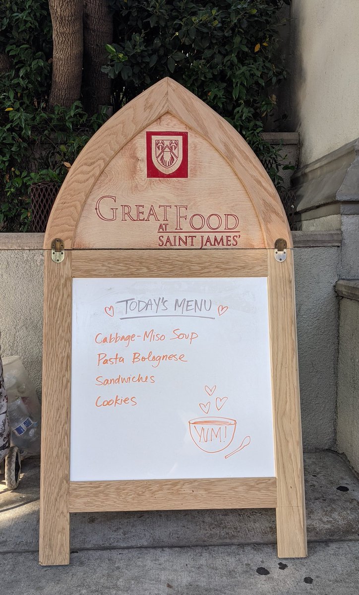 RevJonFeuss's tweet photo. Another #GreatFood Friday at @StJamesLA - all 100 to-go bags given out! https://t.co/4erYnzuWXU