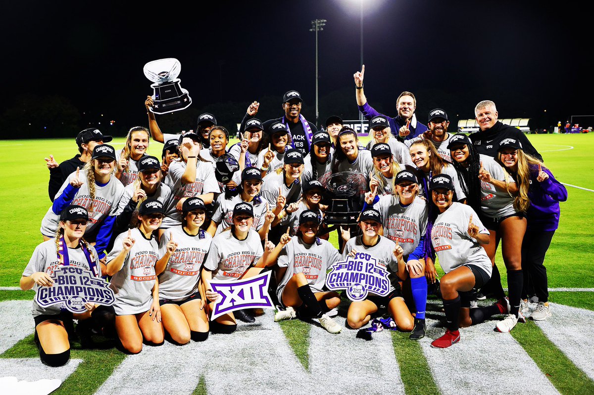JDonati_SC's tweet photo. Big 12 Champs‼️ Congrats to @tcuwsoccer on their historic win tonight.  This is a special group of coaches, staff and student-athletes and it has been a great pleasure to watch them all season - they deserve to hoist the hardware‼️🏆⚽️🐸 #gofrogs #big12champs #tcusoccer https://t.co/weMcMG5cSA