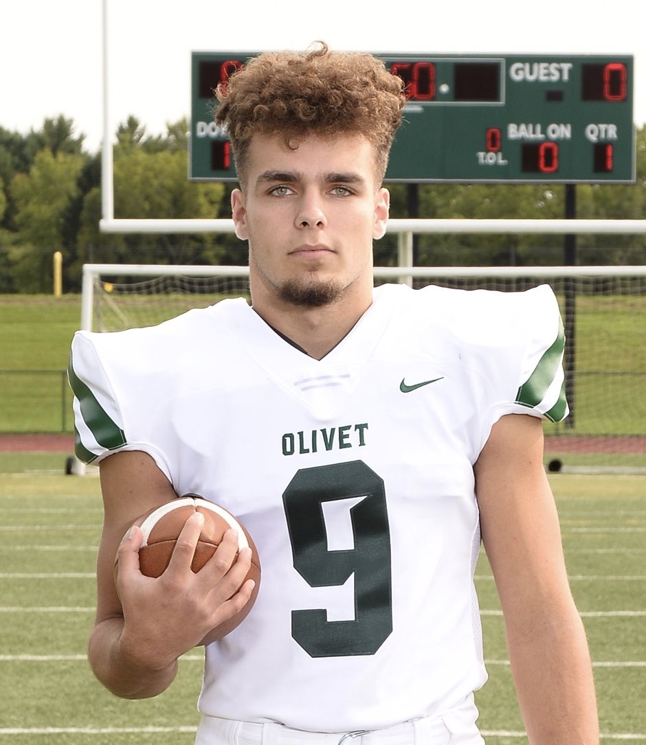 OlivetSports's tweet photo. On the offensive side, Clay Flower continues to blossom with 20 carries for 138 yards and 4 TDs. The junior signal caller also completed 3 passes for 44 yards including a 30-yarder to Ramsey Bousseau. Jordan Hall and Michael Groves combined for 79 yards rushing. https://t.co/AQxsFZacT2