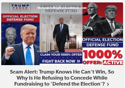 <a href="/realDonaldTrump/">Donald J. Trump</a> <a href="/EveningEdit/">The Evening Edit</a> Scam Alert (again)