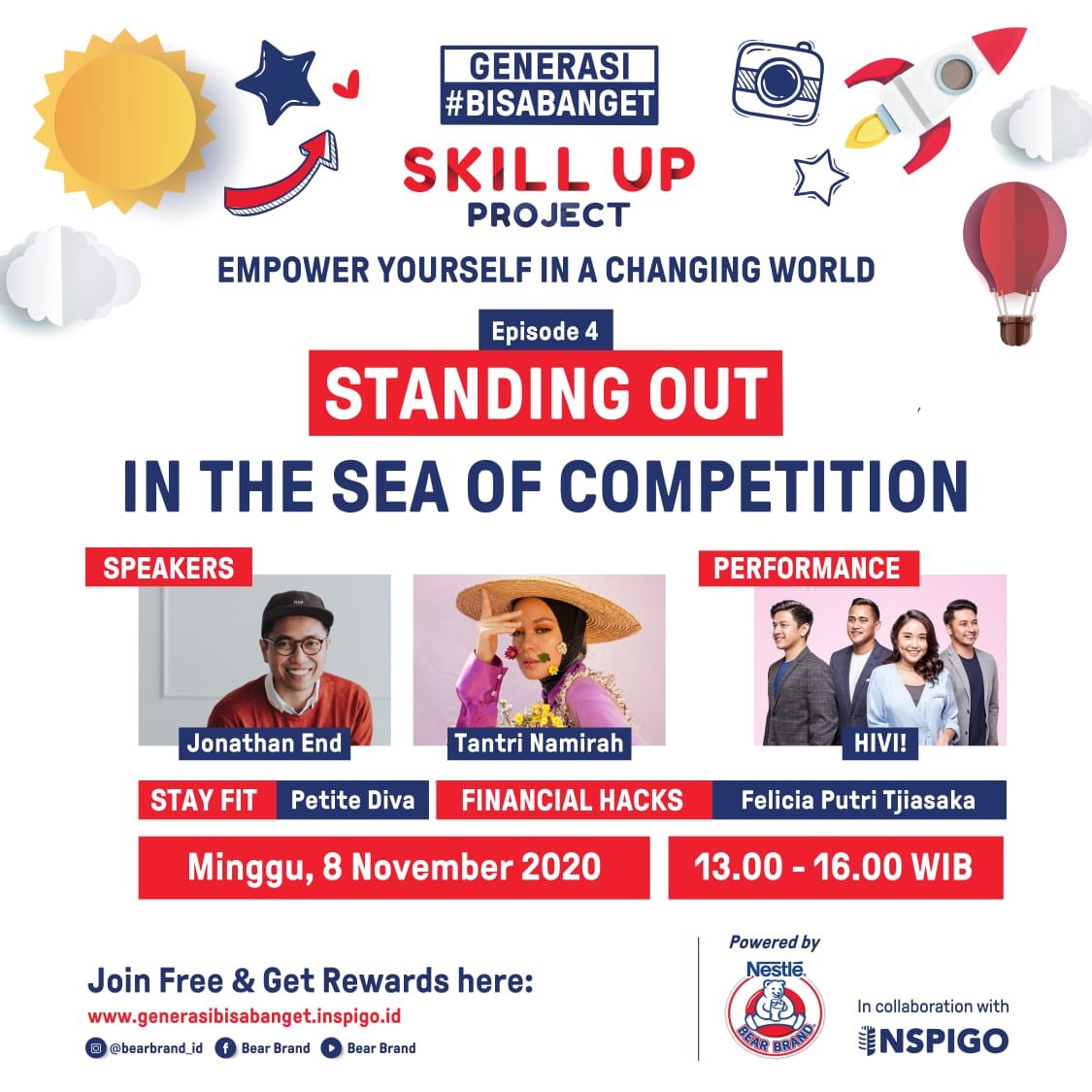 Weekend Productive? Why Not! Gratis, registrasi disini: generasibisabanget.inspigo.id