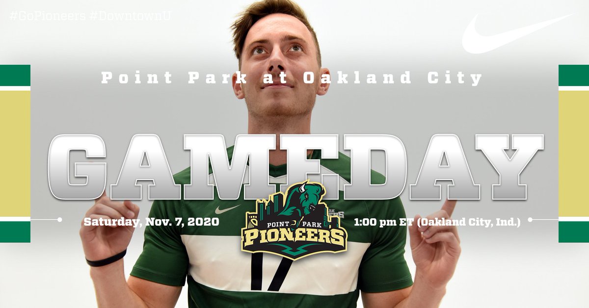 ⚽️ GAMEDAY: <a href="/PointParkSoccer/">Point Park Men’s Soccer</a> at Oakland City
🗓️ Sat Nov 7  ⏰ 1:00 pm ET  📍 Oakland City, IN
📺 Watch: bit.ly/3eHb2q0
#1BigTeam #DowntownU #GoPioneers
#NAIA #RSC <a href="/pghsoccernow/">Pittsburgh Soccer Now</a>