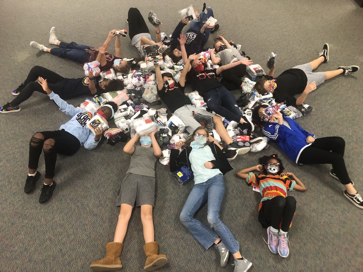 StrackCo's tweet photo. Here is our haul for this year’s #socktober drive! The less fortunate will have warmer toes this winter thanks to our Cougars’ generous donations. @StrackKISD https://t.co/TpuqaAYz87