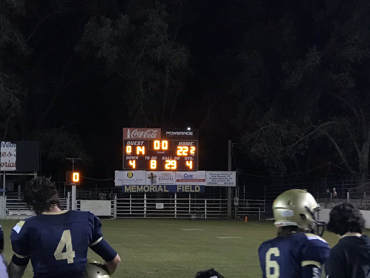 CoachJeffLee's tweet photo. It’s great to be a Holmes County Blue Devil in Bonifay, Fl on a Friday night! #GATA Go Big Blue! https://t.co/D37IjKMH5g