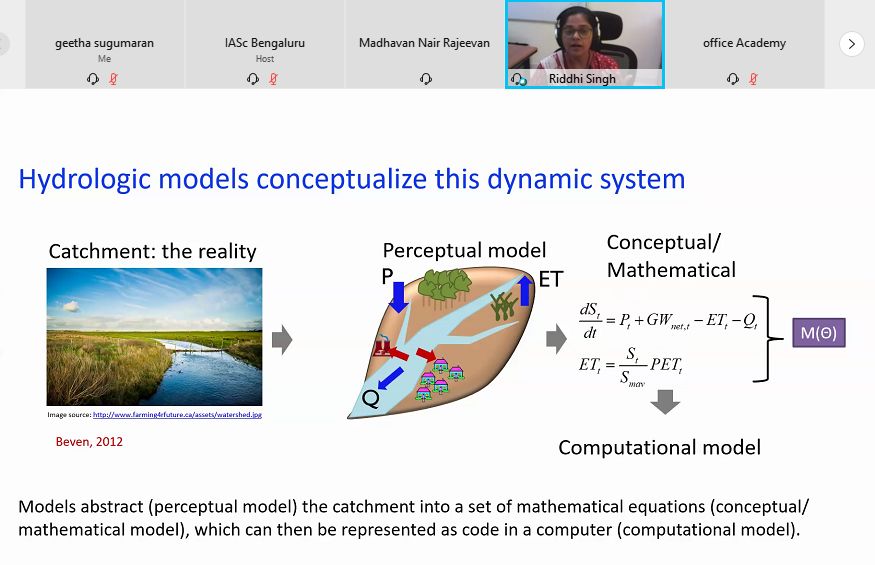 IAScBng's tweet photo. Riddhi Singh @iitbombay on the use of hydrological models to estimate future surface #water availability. The many hydrological models available today are combined in a modular model and used for better predictions
Watch at: https://t.co/FFnSzQBRME
#86AM @IndiaDST https://t.co/hiqfTl2Y2K