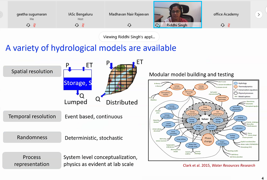 IAScBng's tweet photo. Riddhi Singh @iitbombay on the use of hydrological models to estimate future surface #water availability. The many hydrological models available today are combined in a modular model and used for better predictions
Watch at: https://t.co/FFnSzQBRME
#86AM @IndiaDST https://t.co/hiqfTl2Y2K