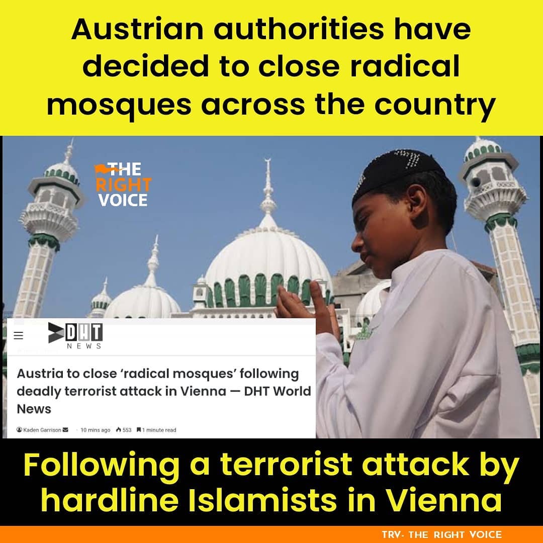 Don't know how they decide which M are radical & which are genuine places of worship. But anyway a good move!!
#FranceBeheading #ViennaTerrorAttack #Islamic_Terrorist