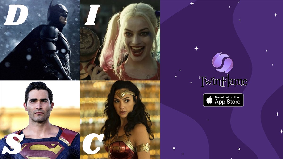 TwinFlameiOS's tweet photo. Find out your DISC superpower! 🦸🦹🦸♂️🦹♂️🦸♀️🦹♀️
Are you dominant, influential, steady, or compliant?
Download the TwinFlame app and find out.
https://t.co/OjPYRdWehu
#astrology #discprofile #superhero #psychology #postivity https://t.co/5Kil3t0df5