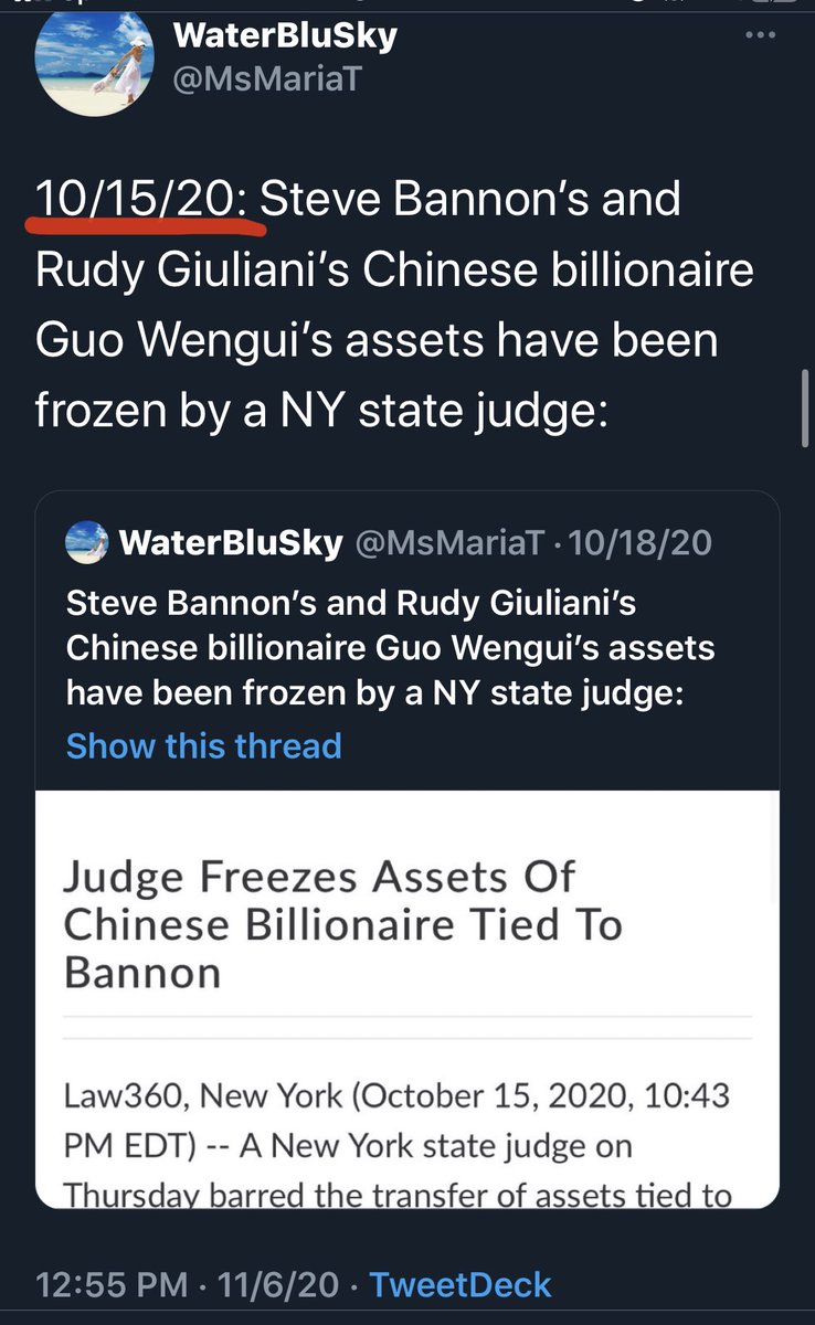 Bannon, Guo Wengui. NOTE the dates. Coincidence? 