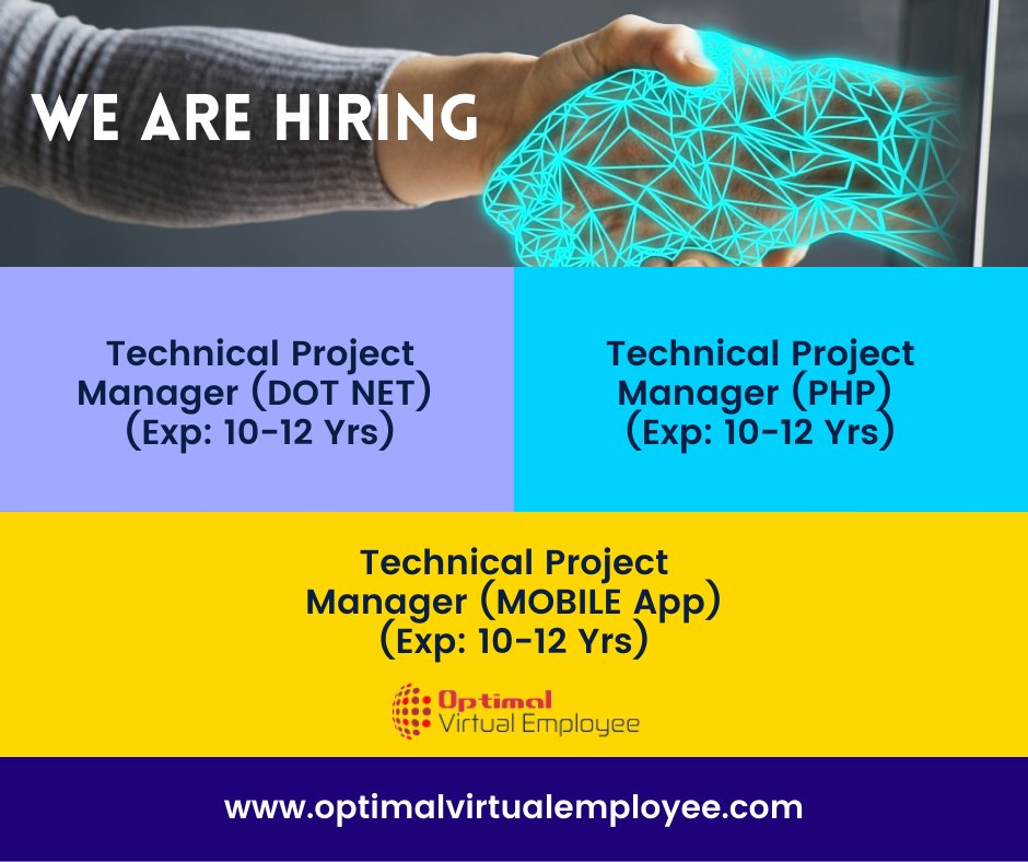OptimalVE's tweet photo. #JobVacancy #WeAreHiring #OptimalVirtualEmployee #JobVacancyIndia #ForHire #SoftwareDeveloperJobs https://t.co/PBs10wWH5Y