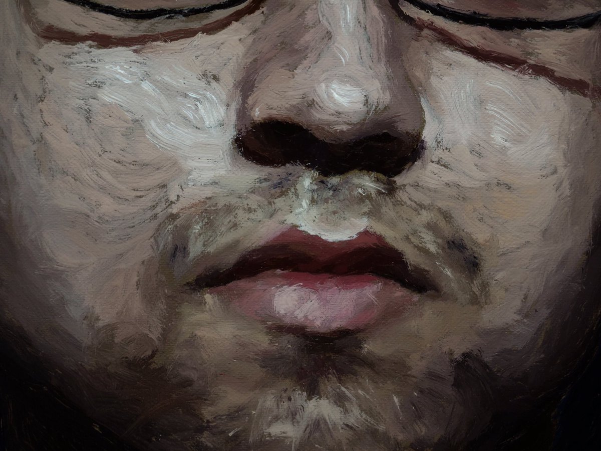 Title:“Patience” 
Self portrait 
20x30in Oil on Canvas 
#oilpaint