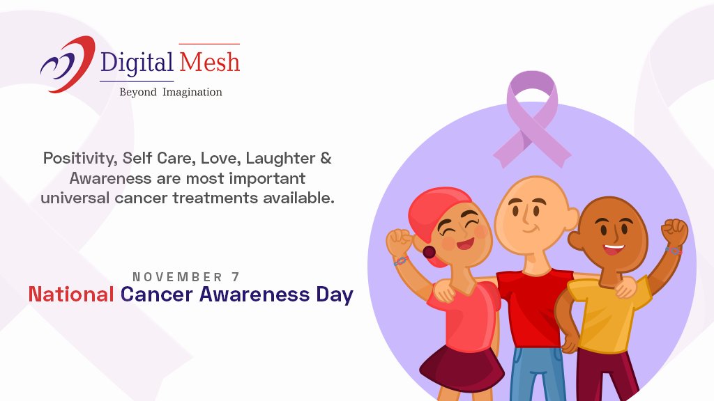 DigitalMesh1999's tweet photo. #Positivity, #Selfcare , #Love, #Laughter and #Awareness are most important universal cancer treatments available.⠀
Early detection saves lives. Happy National #CancerAwarenessDay !
#digitalmesh #NationalCancerAwarenessDay #Cancer #CancerAwareness #healthcare https://t.co/KpNuYrkuCH