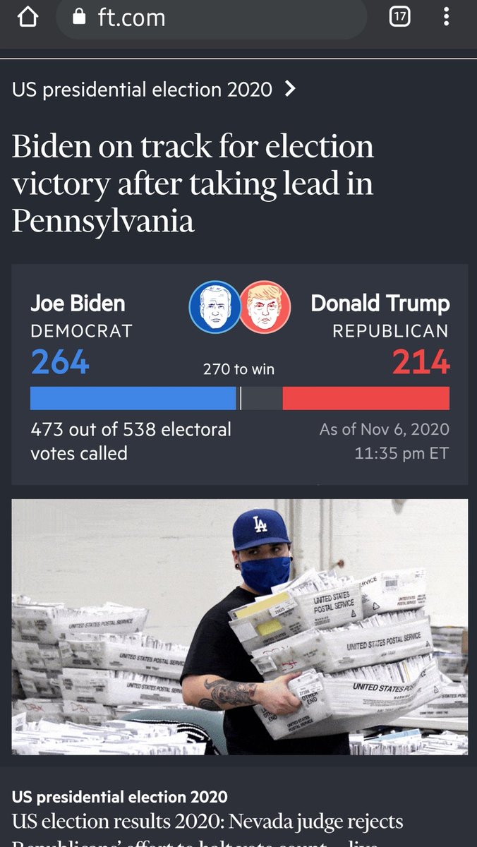 I notice the <a href="/FinancialTimes/">Financial Times</a> is showing different results than <a href="/CNN/">CNN</a> check it out.