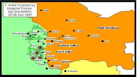 (6/n)The main column of the raiders consisting of 4000 to 5000 raiders, advanced from the small border town of Garhi Habibullah astride the Muree – Dommel ­Muzaffarabad – Uri – Baramula – Patan – Srinagar Road.