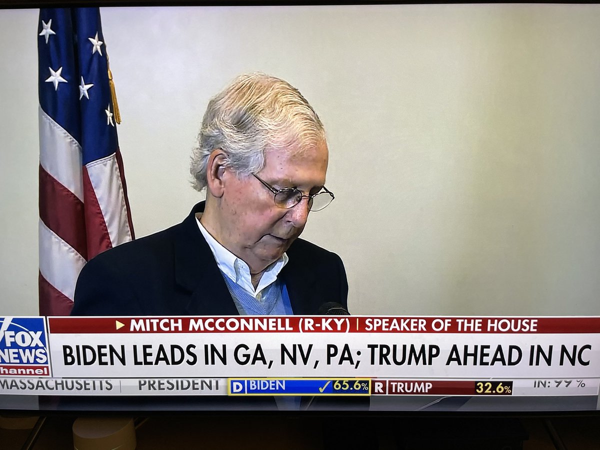 SP_Hynes's tweet image. Did any one else notice that @senatemajldr Mitch McConnell is now the Speaker of the House. 😂 I wonder how @SpeakerPelosi is taking the news? #FoxFail @FoxNews @CBSNews @NBCNews @CNN @MSNBC @realDonaldTrump @JoeBiden