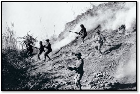 (12/n)The enemy launched a scathing attack on 1 Sikh and a sizeable force attacked their new position at  #Shalateng on the night of November 5. The attack was repulsed.