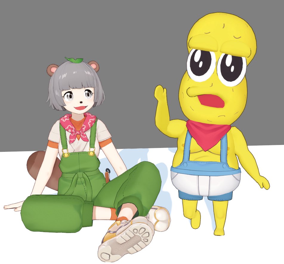 ぽんぽこ ぽんぽこちゃんとだいぞうくん🦝🐘🩷 #ぽこあーと #ダイソー
