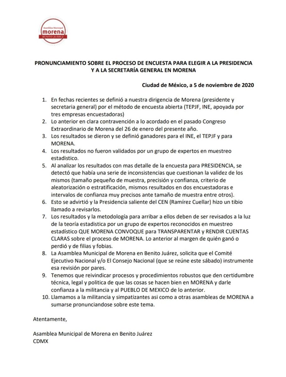 AMmoBJ_'s tweet photo. Queridas @CitlaHM @BerthaLujanMx y querido @diazpol les hacemos llegar este importante posicionamiento aprobado el día de ayer durante nuestra Asamblea.

Saludos cordiales, https://t.co/Hq8bS66KoY