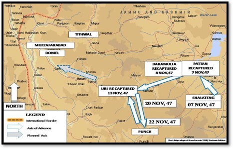 (14/n)The  #IndianArmy swung into action & around noon on November 7 attacked the raiders positions. Taken by surprise, raiders were routed by 1700 hours in the evening. The armored cars of 7 Cavalry from the rear was especially unnerving for the enemy.