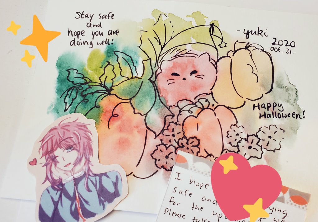 A very lovely surprise from @yuseikiwawi thank you very much
♡(*'ω`*) luv the watercolor art.