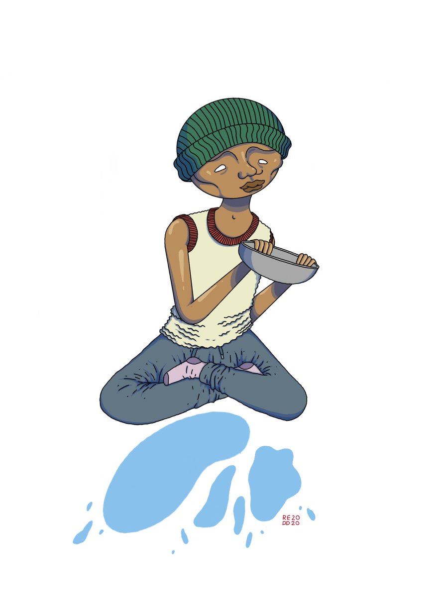 ashh_redd's tweet photo. Inspired by my cat whining after playing in his water https://t.co/r02RE7emfE
