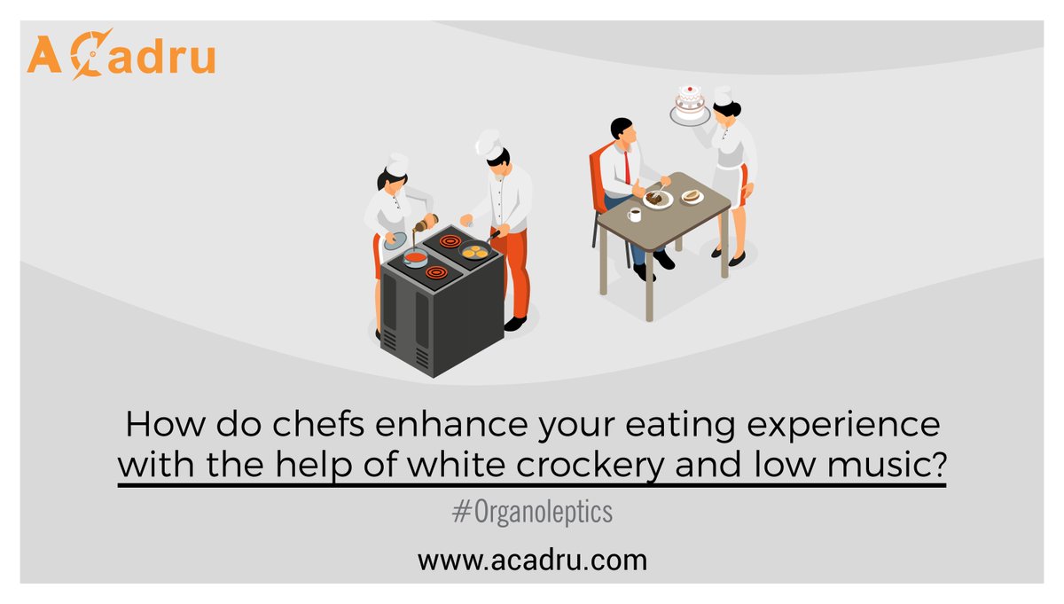 a_cadru's tweet photo. How do #chefs enhance your #eatingexperience with the help of white crockery and low music?
Know more interesting facts about #Organoleptics here:
https://t.co/VoW53QYsf4
.
.
#taste #smell #scientists #research #ScienceTwitter #nutrition #health #SaturdayMorning #SaturdayMood https://t.co/WOyjTIXZdL